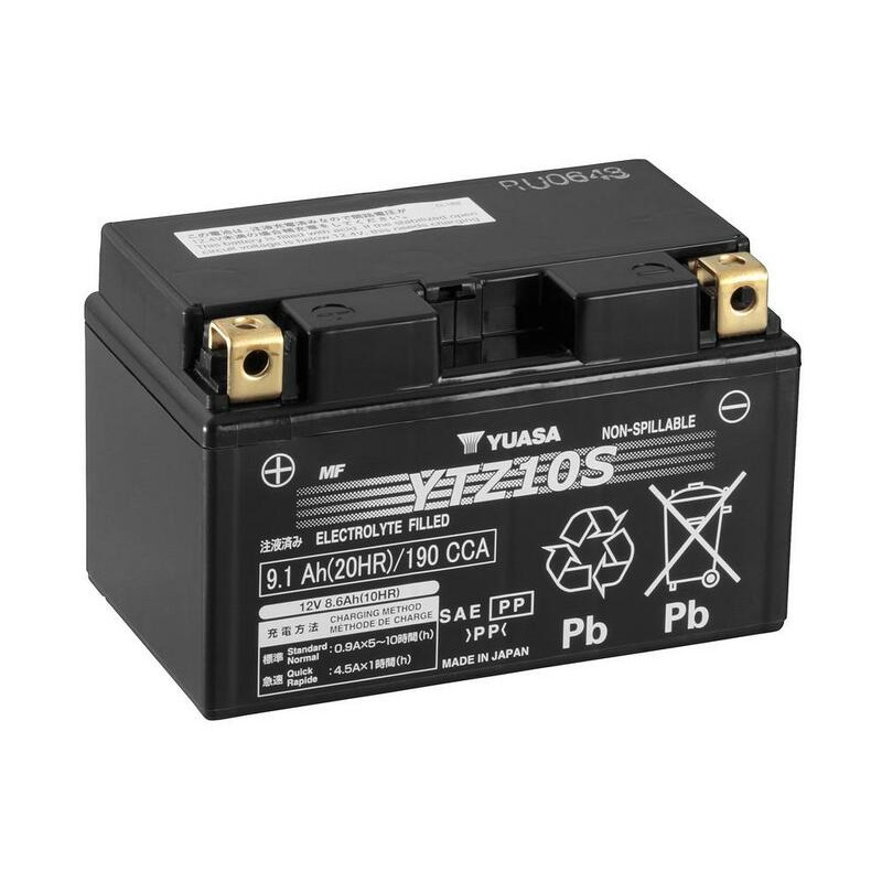 1080870-YTZ10S : Batteria Yuasa W/C senza manutenzione attivata in fabbrica YTZ10S Yamaha MT07