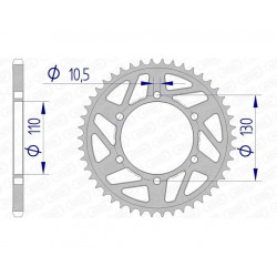 3033346-48013122 : Kit catena AFAM super-rinforzato - corona ultra-leggera Yamaha MT07