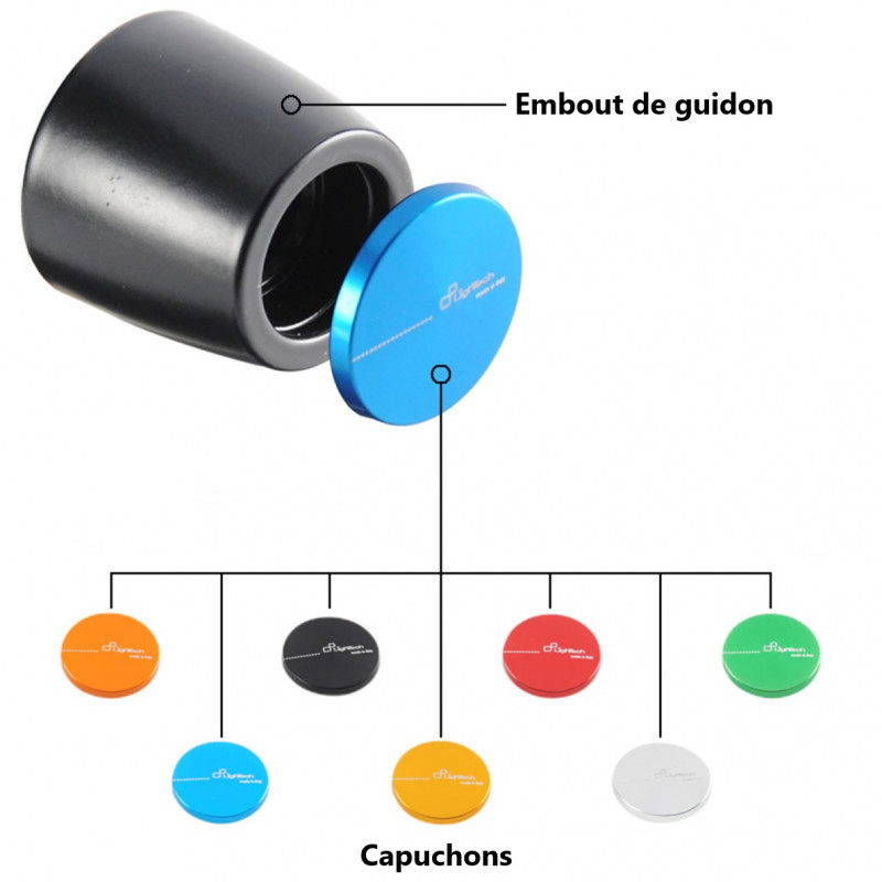 1096288003+1095972003+1095972003 : LighTech Series 400 Handlebar Ends + Caps Yamaha MT07 1096288003+1095972003+1095972003 : LighTech Series 400 Handlebar Ends + Caps Yamaha MT07