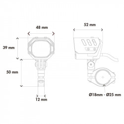 FS731107 : Hepco-Becker LED Auxiliary Flooter Lights Yamaha MT07