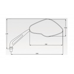 R-0914 : Police Evo Mirror Set De Pretto Moto Yamaha MT07