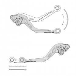 YMT1127+N1027 : Barracuda Brake and Clutch Lever Kit 2017-2022 Yamaha MT07