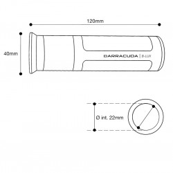 N1026-XN : B-Lux Barracuda Grips Yamaha MT07