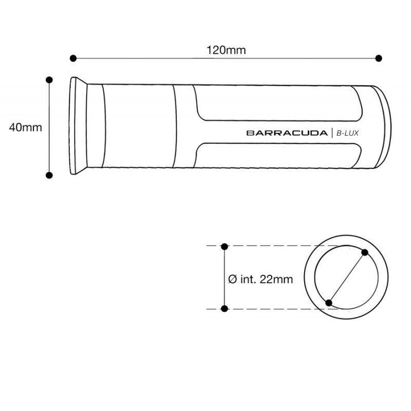 N1026-XN : B-Lux Barracuda Grips Yamaha MT07