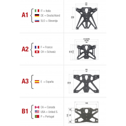 KTARYA125A2 : LighTech Adjustable License Plate Holder Yamaha MT07