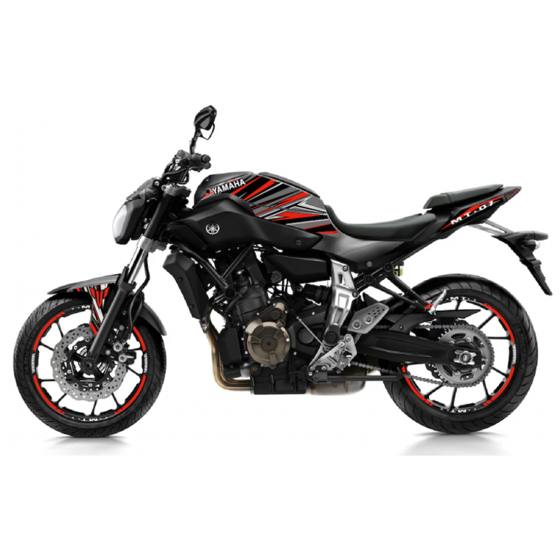 GRAFIX21-NOIR-GRIS : BurnOut Grafix Stickers 2021-2025 Yamaha MT07 GRAFIX21-NOIR-GRIS : BurnOut Grafix Stickers 2021-2025 Yamaha MT07