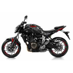 CAMOUFLAGE21-NOIR-GRIS : BurnOut Camouflage Stickers 2021-2025 Yamaha MT07