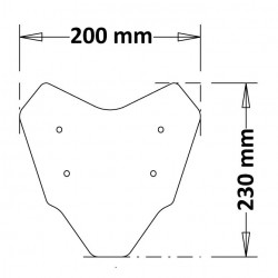 SC390 : Isotta Sport-Fly Windshield Yamaha MT07