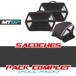 PACKCOMPLET1-SPEED : Royster Speed Side Bags + Seat Pack Hepco-Becker 2018-2020 Yamaha MT07