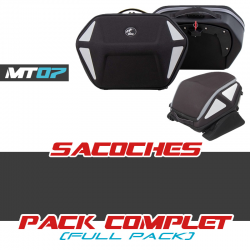 PACKCOMPLET1-NEO : Paquete alforjas laterales + asiento Royster Neo Hepco-Becker 2018-2020 Yamaha MT07
