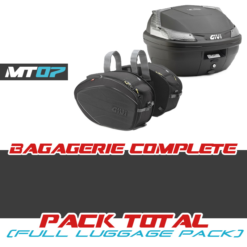 PACK-B37NT-EA100C : Paquete completo Givi baúl superior B37 Blade + alforjas EA100C Yamaha MT07