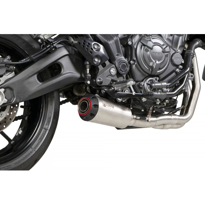 PYA121SYSSEO : Red Power Scorpion Exhaust System 2022-2024 Yamaha MT07 PYA121SYSSEO : Red Power Scorpion Exhaust System 2022-2024 Yamaha MT07