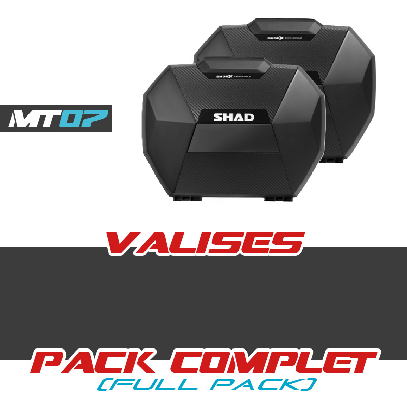 PACK-SH38X-MT07 : Shad SH38X Seitentaschen-Set Yamaha MT07