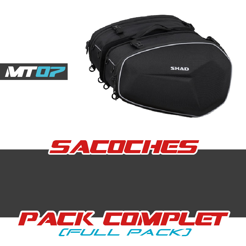 PACK-E48-MT07 : Pack alforjas laterales extensibles E48 Shad Yamaha MT07
