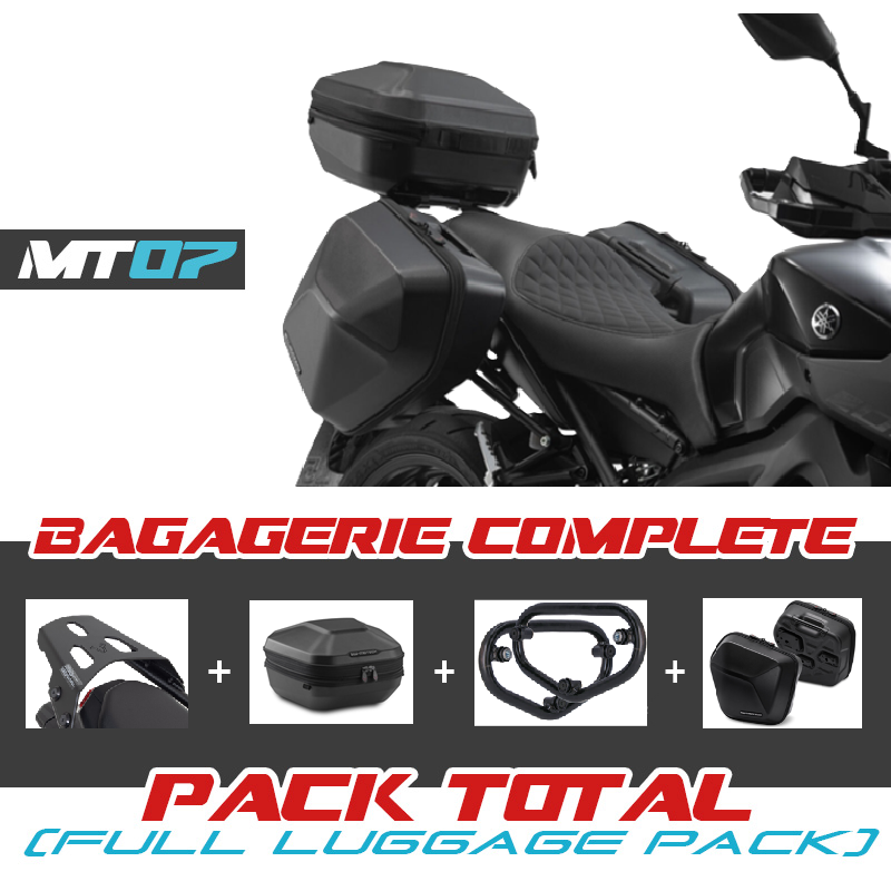 PACK1-URBAN-MT07 : Complete set Top case + URBAN side cases SW-Motech 2018-2024 Yamaha MT07