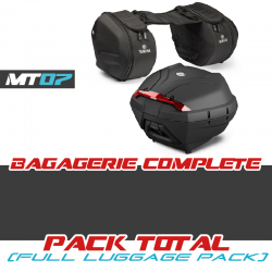 PACK-MT07-34SAC-1820 : Yamaha 2018-2020 34L Top Case + Saddle Bags Pack Yamaha MT07