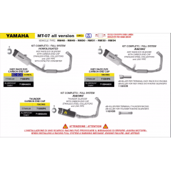 71994AKN : Linea di scarico Indy Race Evo Arrow 2025 Yamaha MT-07